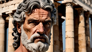 A picture of old roman man