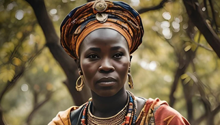 African lady in traditional dress